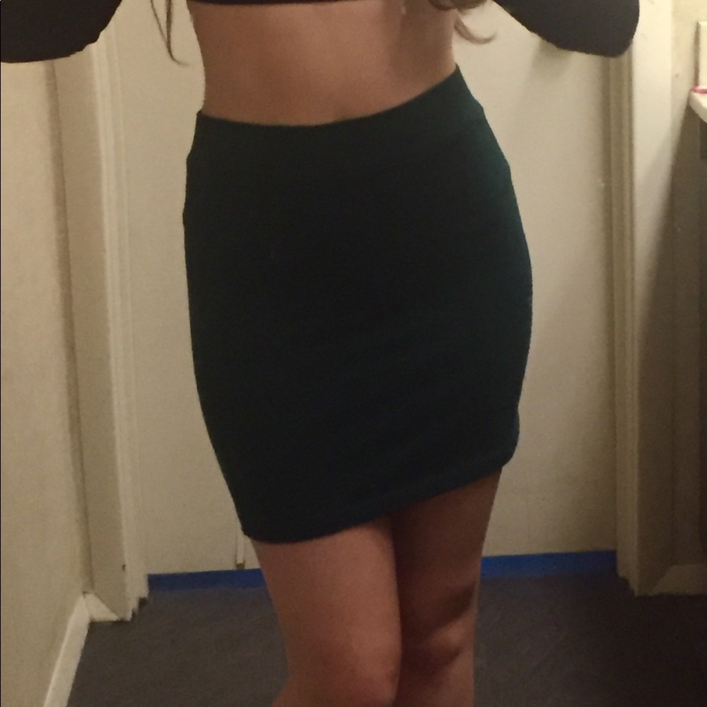 Forever 21 Dark Green Pencil Skirt